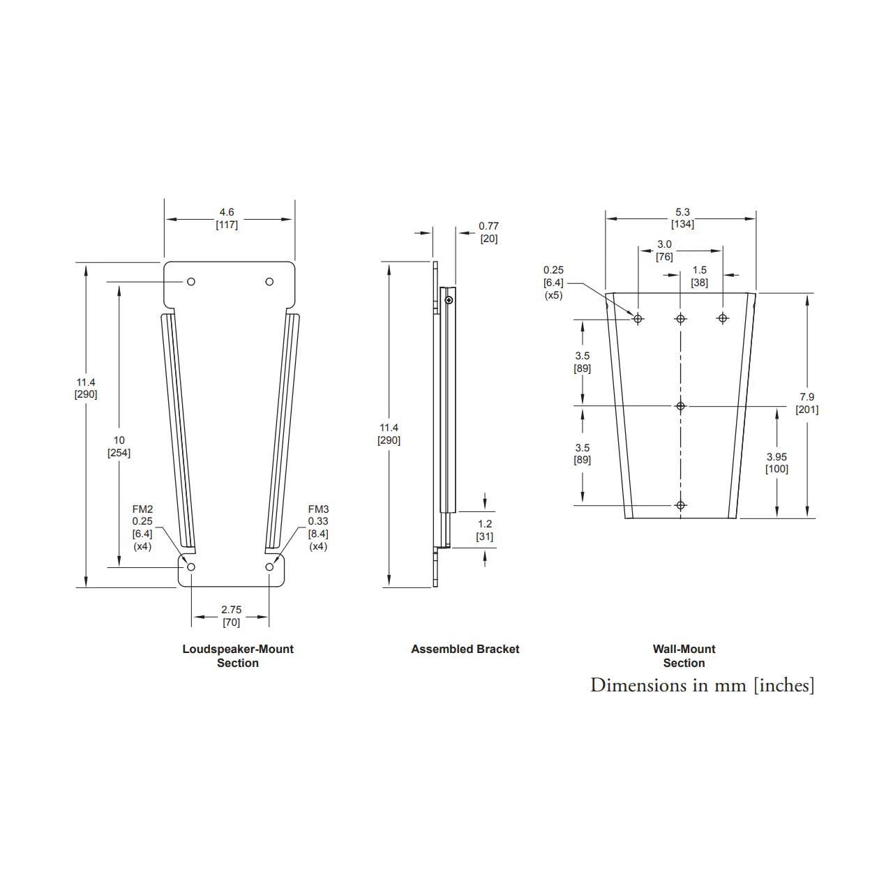 JBL MTC-CBT-FM2 Flush Mount Wall Bracket For CBT70J-1 And 70J-1/JE-1 - Black 4 JBL MTC-CBT-FM2 Flush Mount Wall Bracket For CBT70J-1 And 70J-1/JE-1 - Black - Image 2
