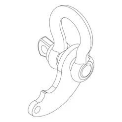 JBL SRX900LA PB Pull-Back Speaker Adapter (1) 1/2-inch Black Shackle